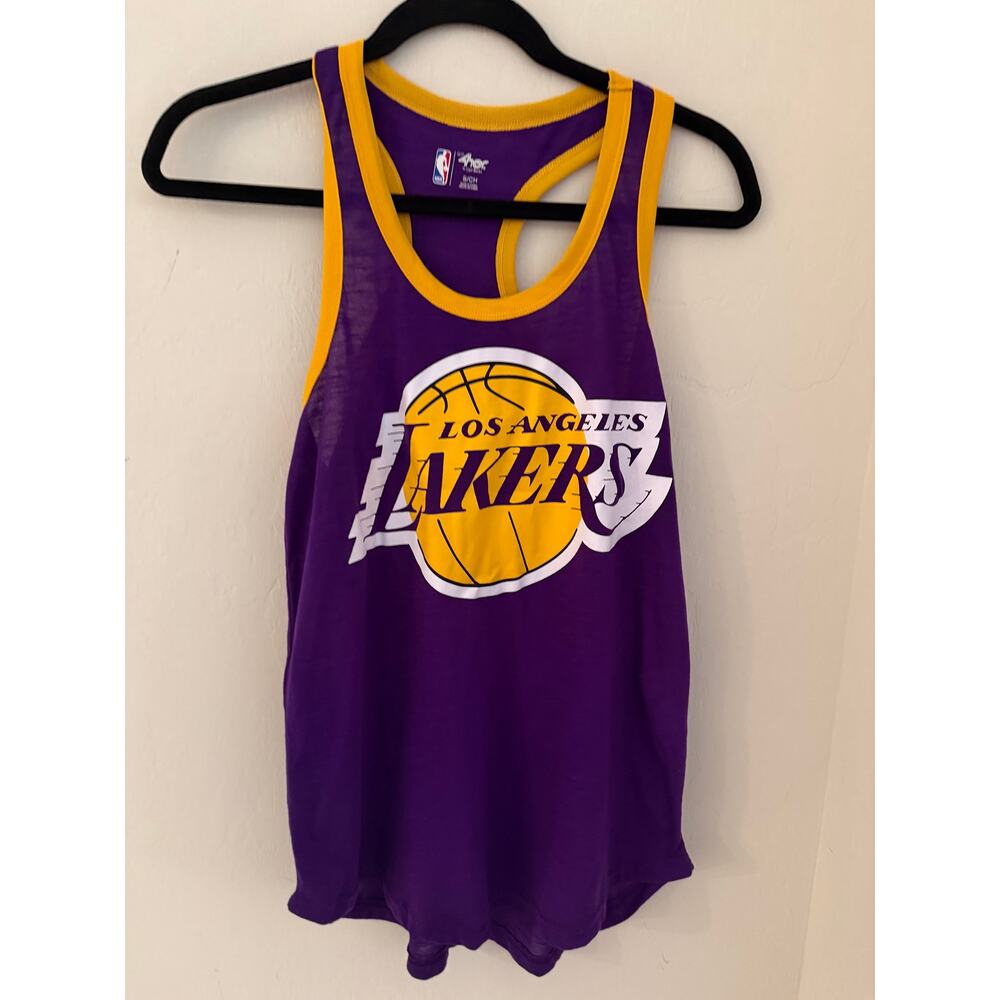 Women's LA Lakers G-III 4Her by Carl Banks Showdown Burnout tank Size S-NWT